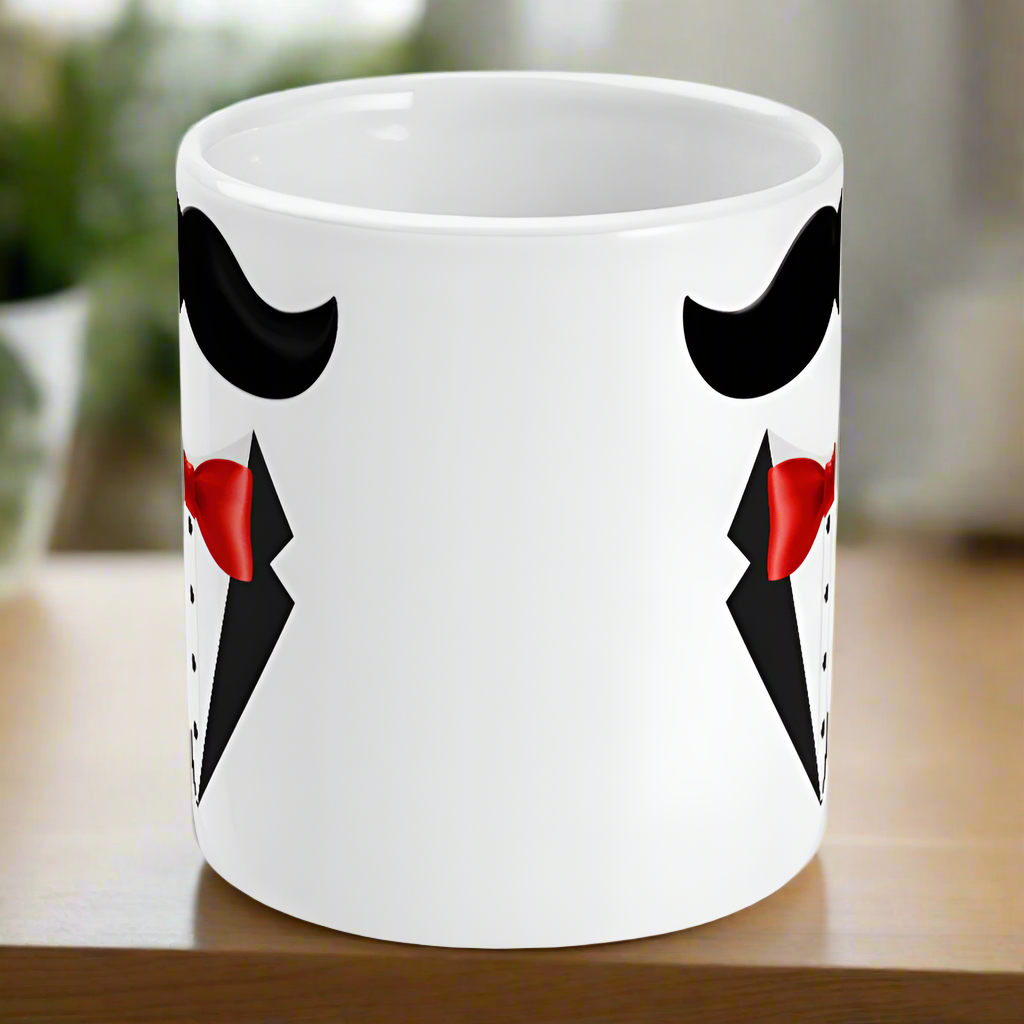 Fun Moustache Mug | 11oz Ceramic Mug | Perfect Gift for Caffeine Lover