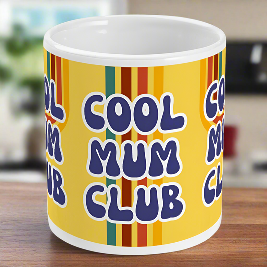 Retro Cool Mum Club Mug | Gift For Mum | 11 oz Ceramic