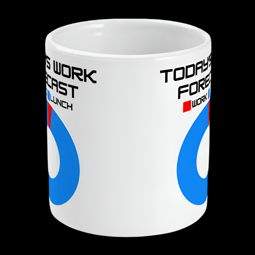 Today's Work Forecast Funny Doughnut Chart Colleague Gift Mug