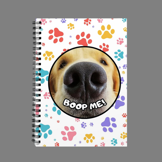 Boop Me Dog Nose Spiral Bound Notebook (A5)