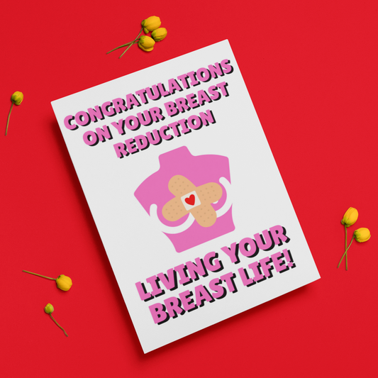 Congratulations on your breast reduction greeting card