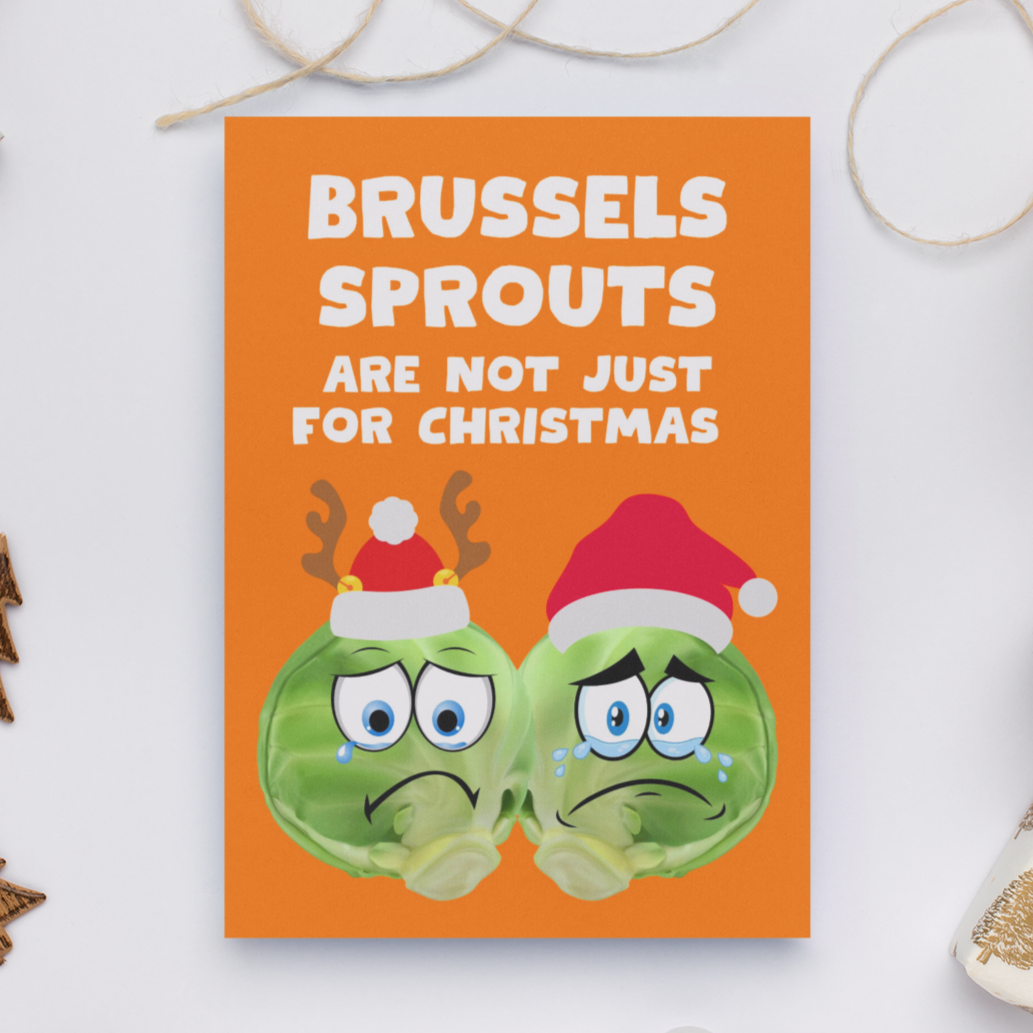 Brussels Sprouts Christmas Joke Card