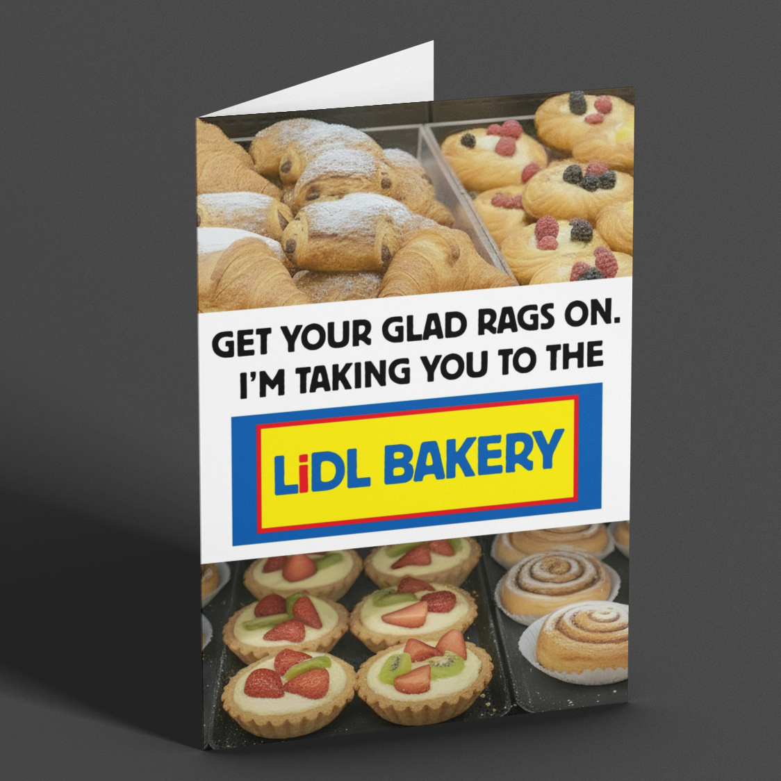 Get Your Glad Rags On Lidl Bakery Card
