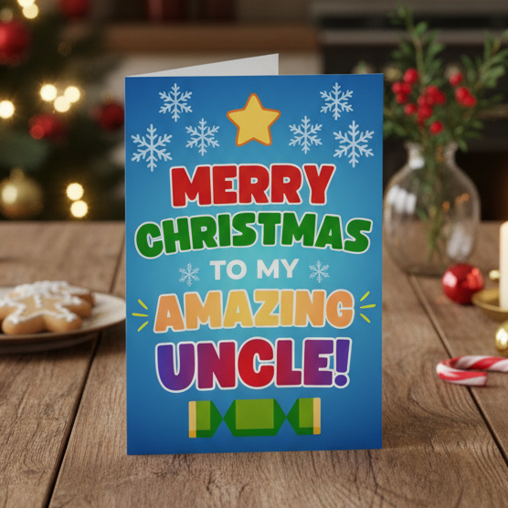 Merry Christmas to My Amazing Uncle! Christmas Card