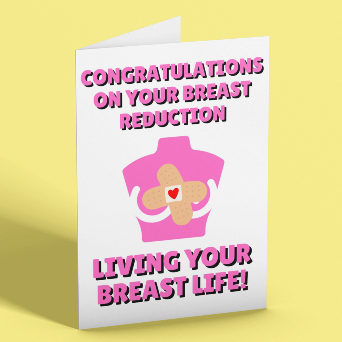 Congratulations on your breast reduction greeting card