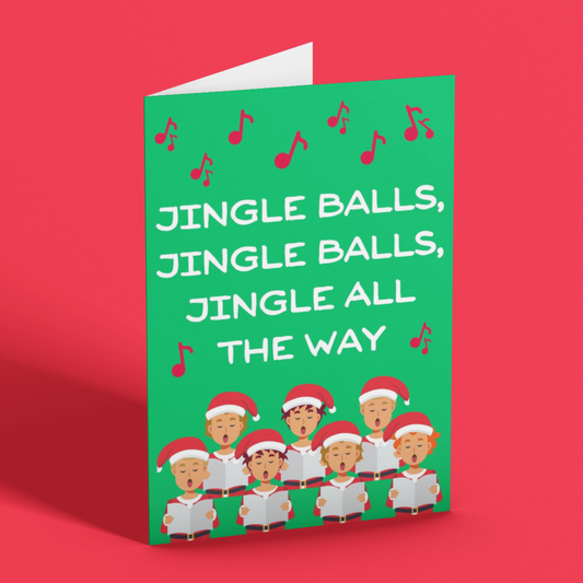 Funny Jingle Balls Christmas Card
