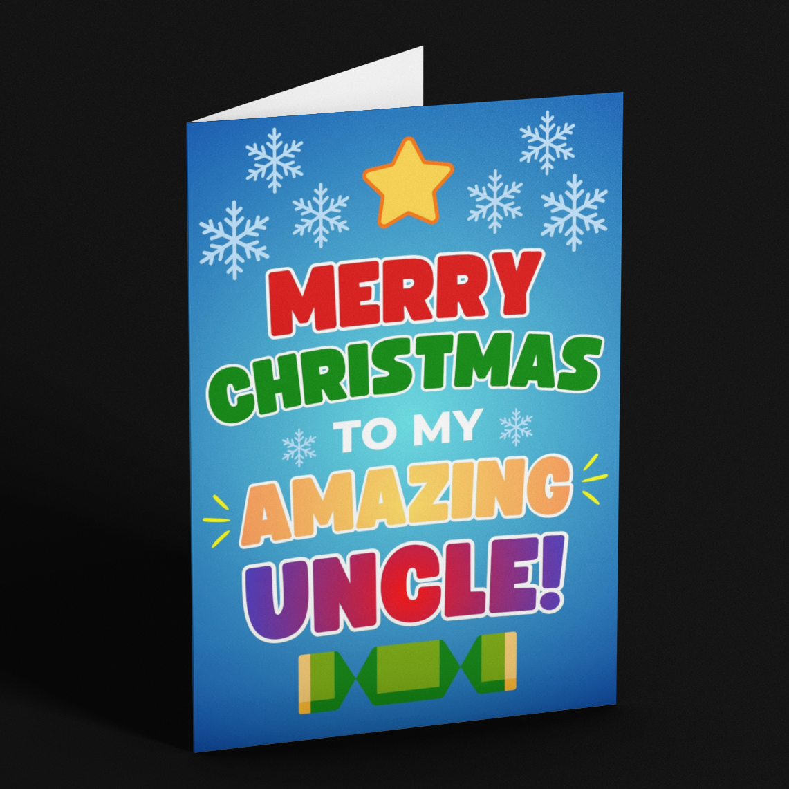 Merry Christmas to My Amazing Uncle! Christmas Card