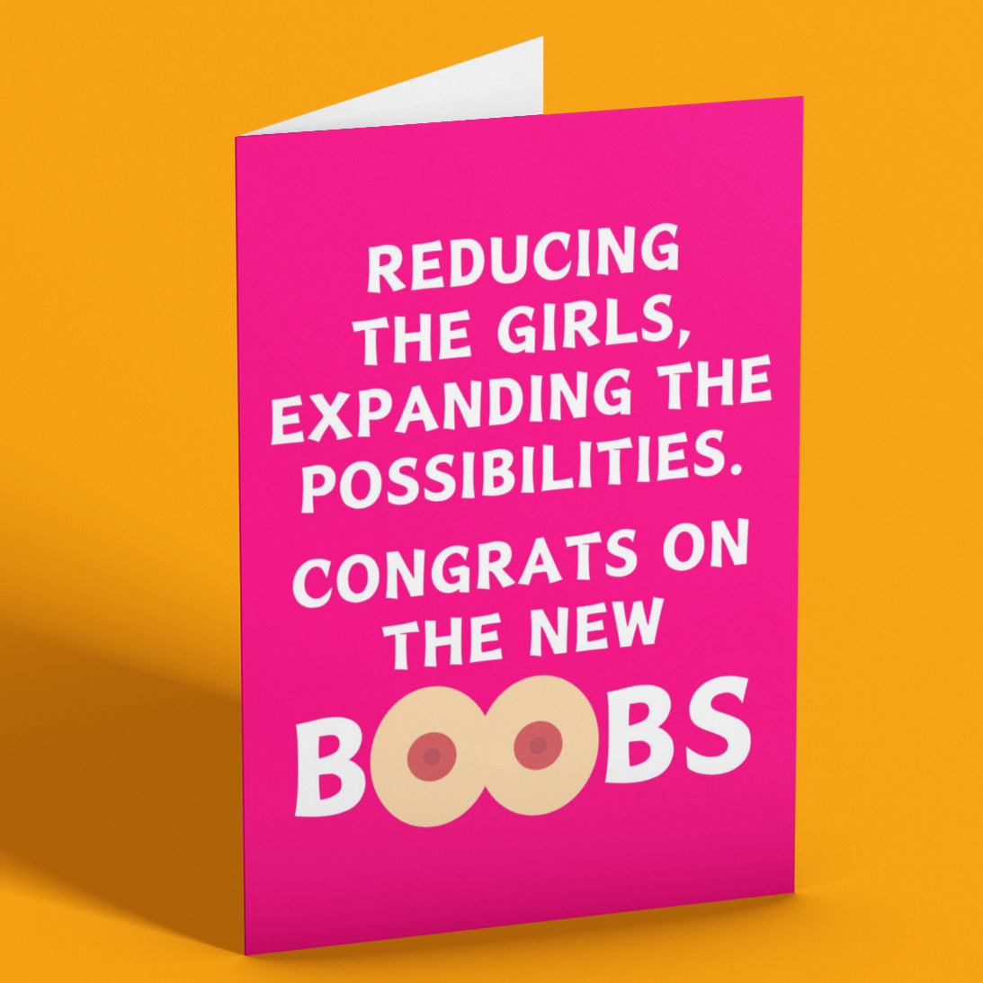 Breast Reduction Card, Reducing The Girls, Breast Surgery Get Well Card