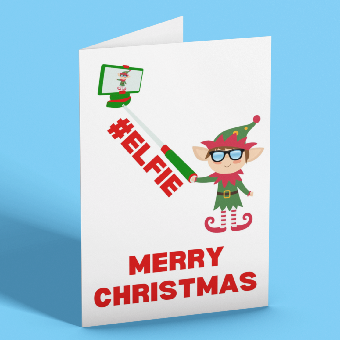 Selfie Elfie Merry Christmas Card