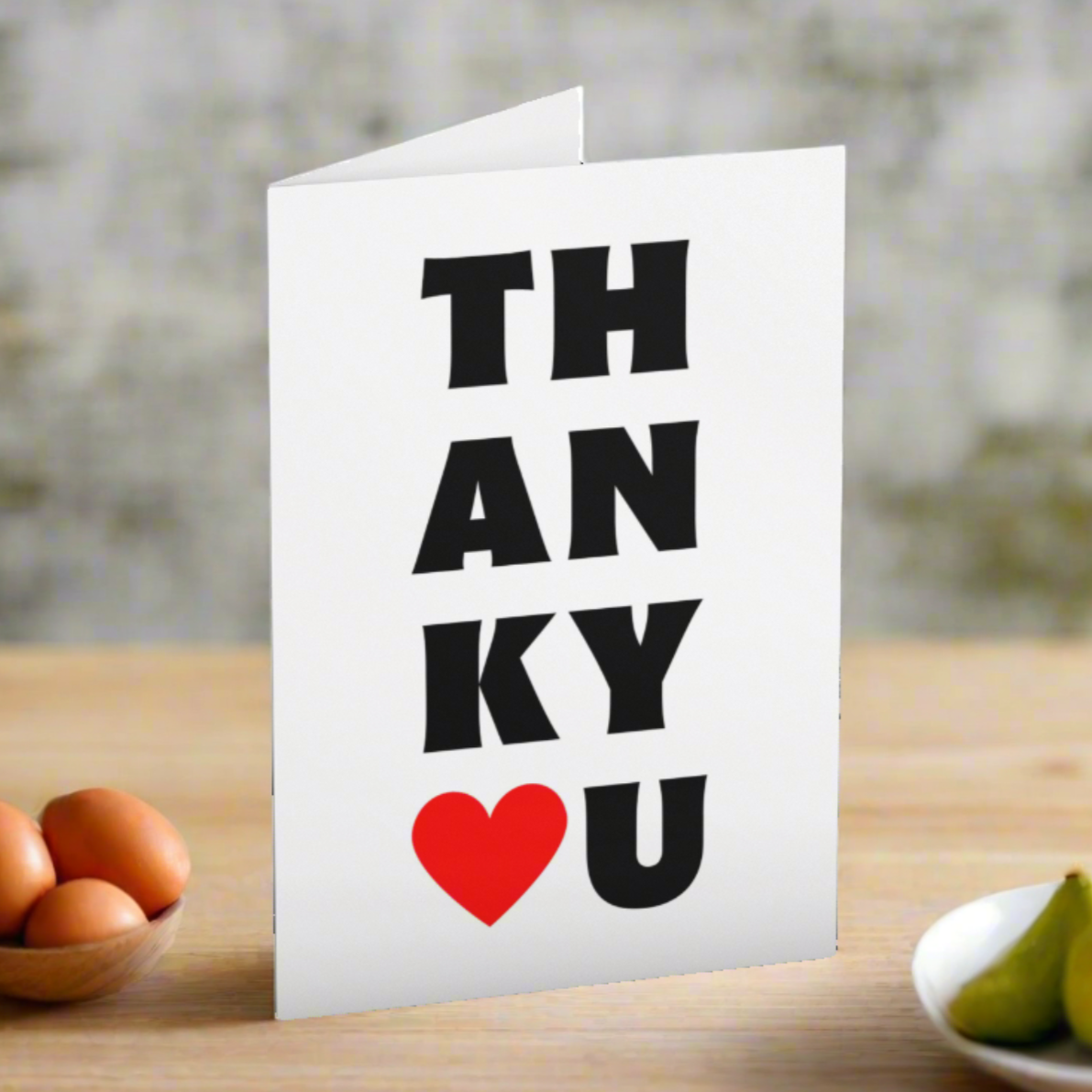Simple Thank You Card - Click Of A Button Prints