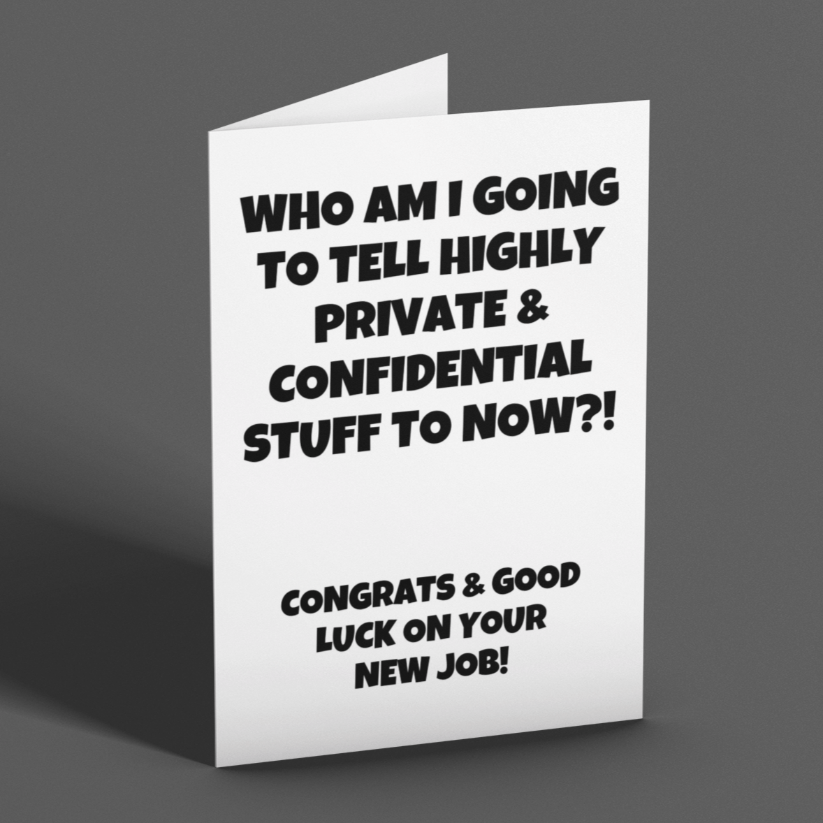 Congrats And Good Luck On Your New Job Card