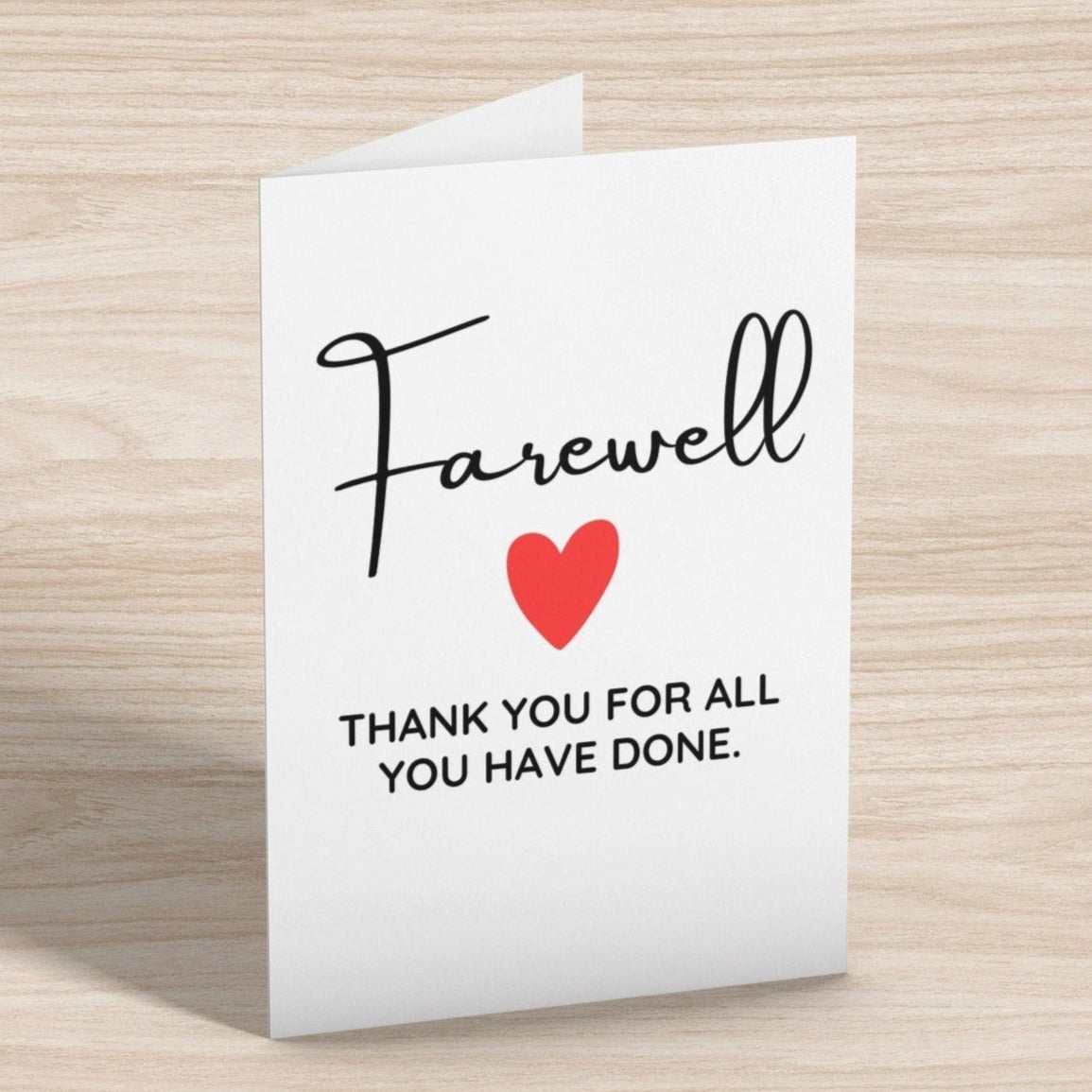 Farewell Leaving Card - Click Of A Button Prints