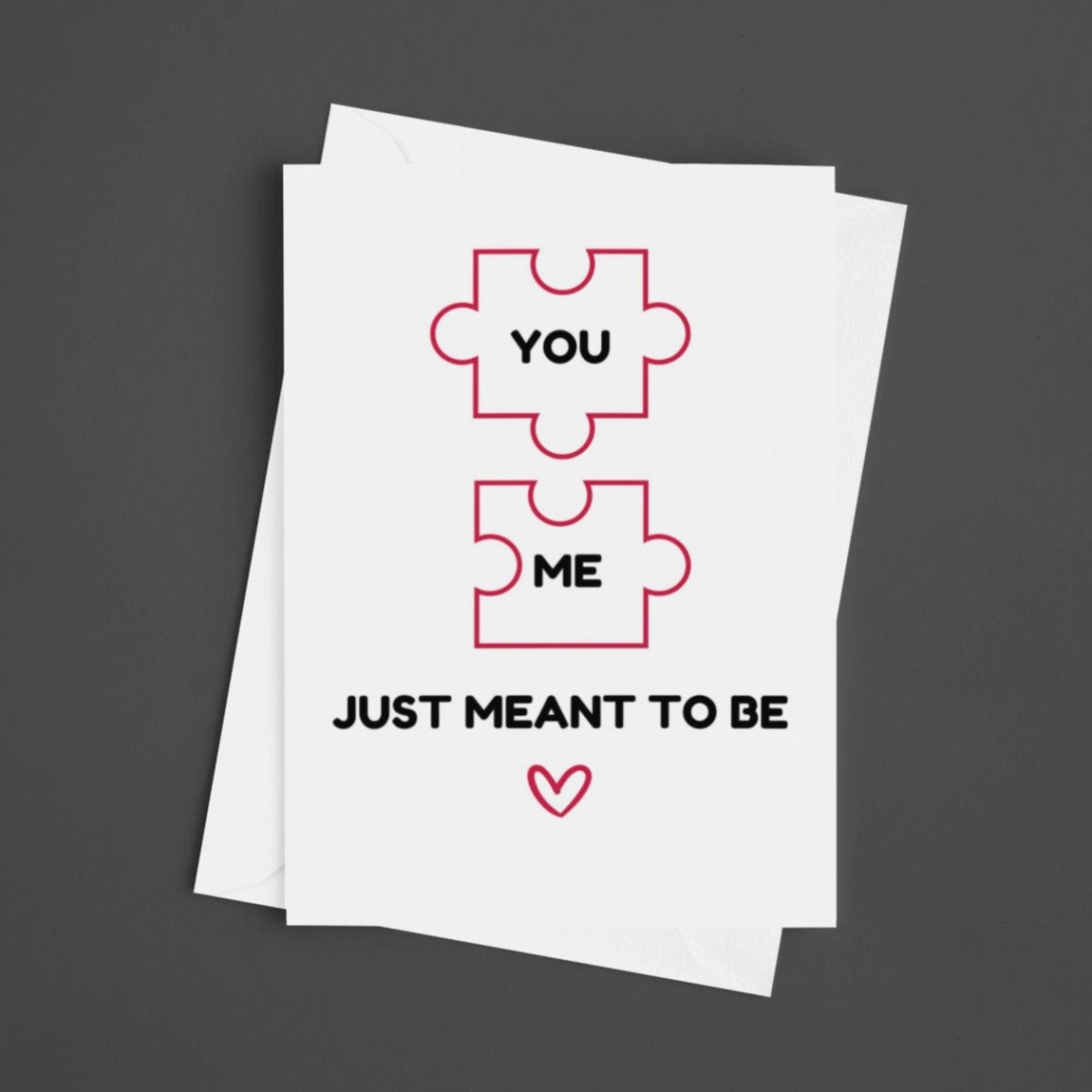 You Me Puzzle Pieces Anniversary Card - Click Of A Button Prints