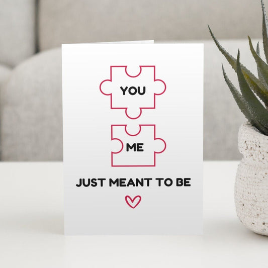 You Me Puzzle Pieces Anniversary Card - Click Of A Button Prints
