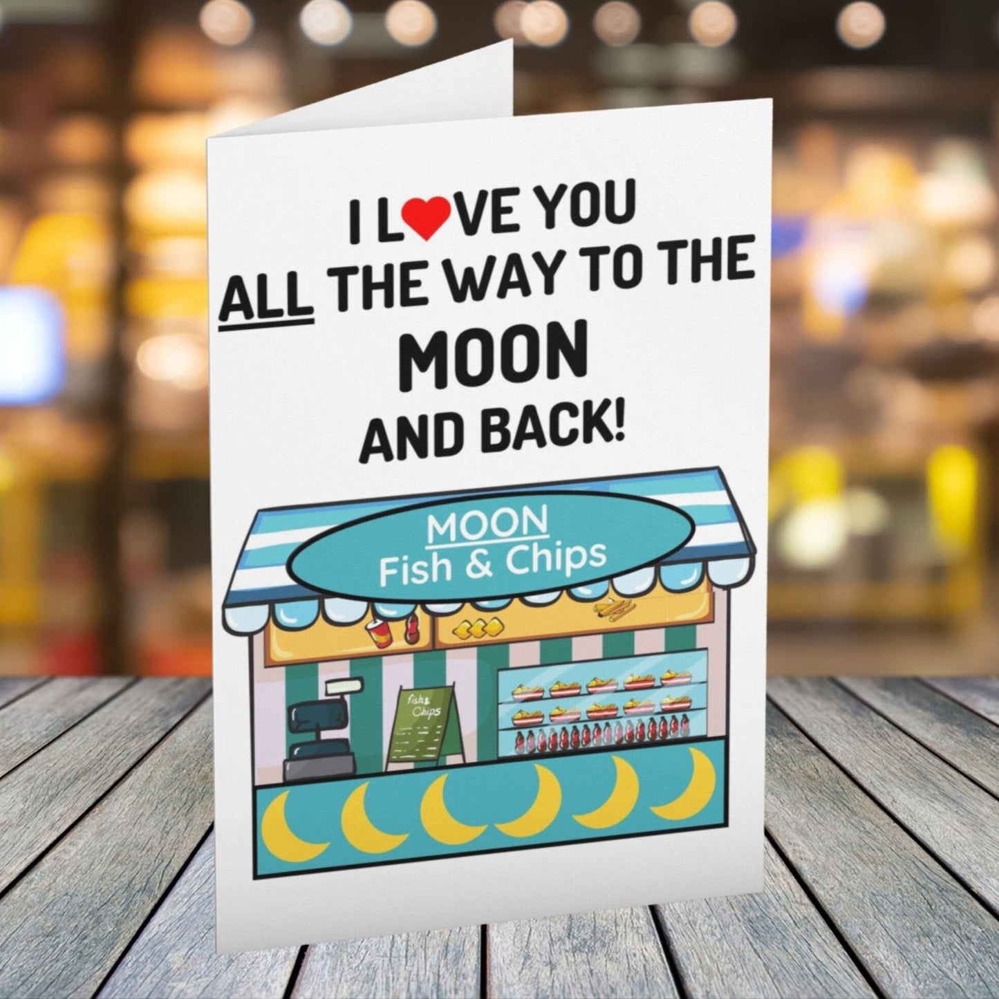To The Moon And Back Anniversary Card - Click Of A Button Prints
