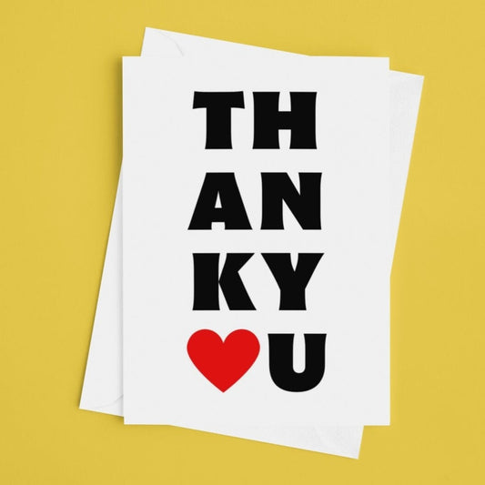 Simple Thank You Card - Click Of A Button Prints