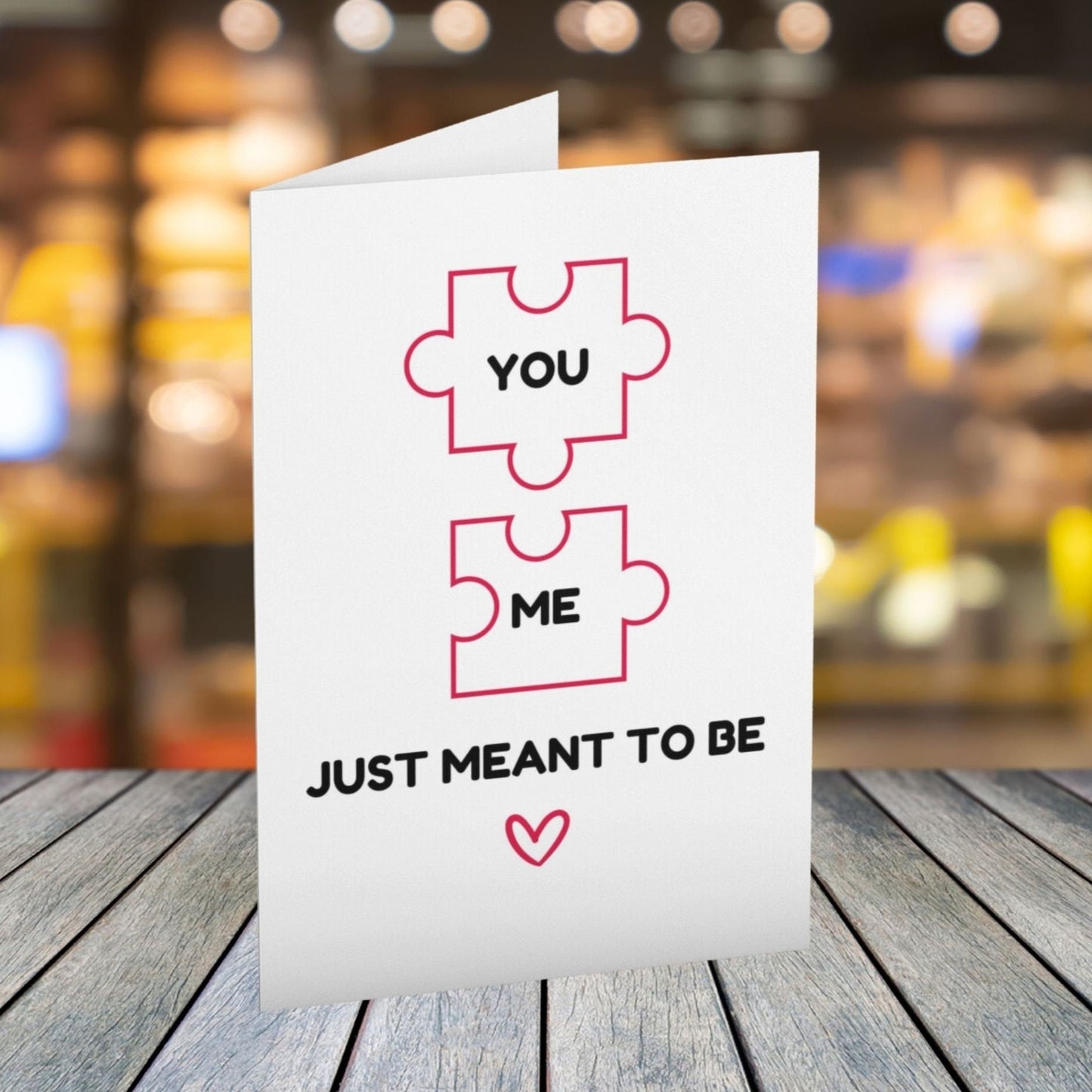 You Me Puzzle Pieces Anniversary Card - Click Of A Button Prints