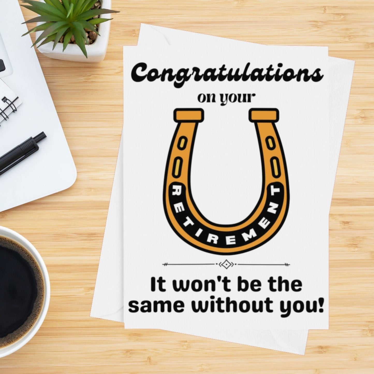 Congratulations On Your Retirement Horse Shoe Card - Click Of A Button Prints