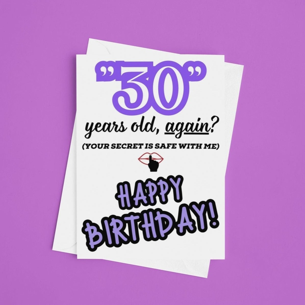 30 Years Old Again Birthday Card - Click Of A Button Prints