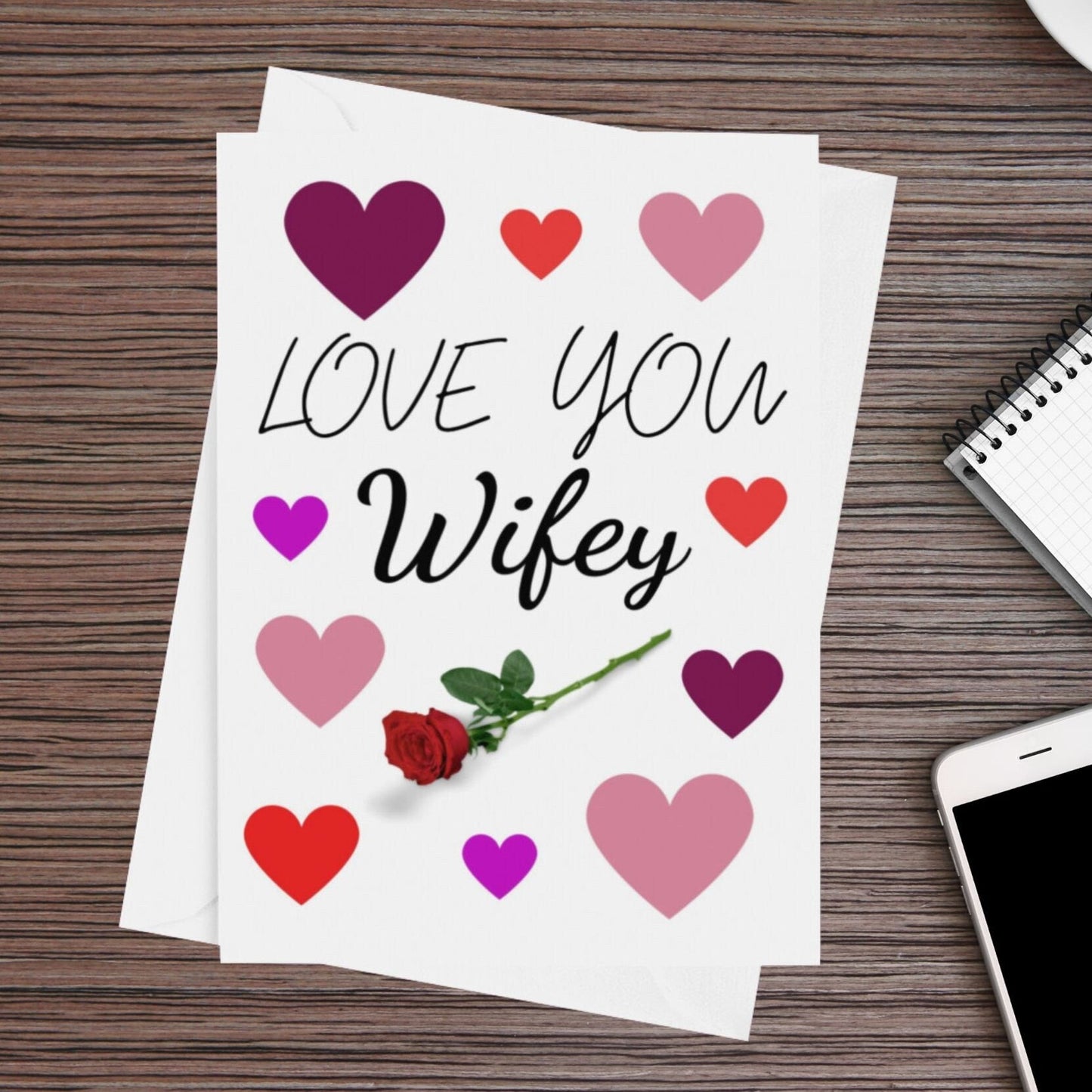 Love You Wifey, Wife Card - Click Of A Button Prints
