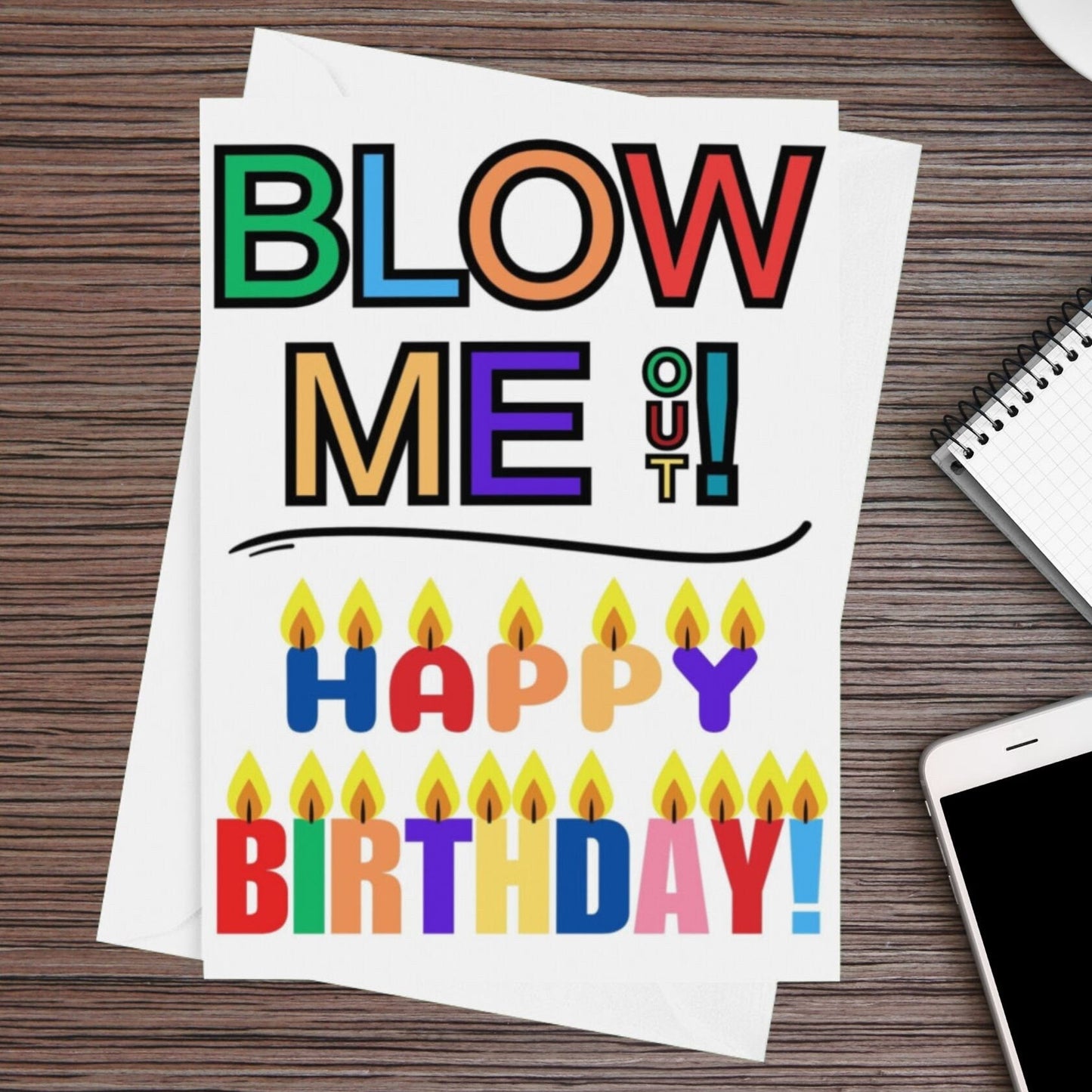 Blow Me Out Happy Birthday Card - Click Of A Button Prints