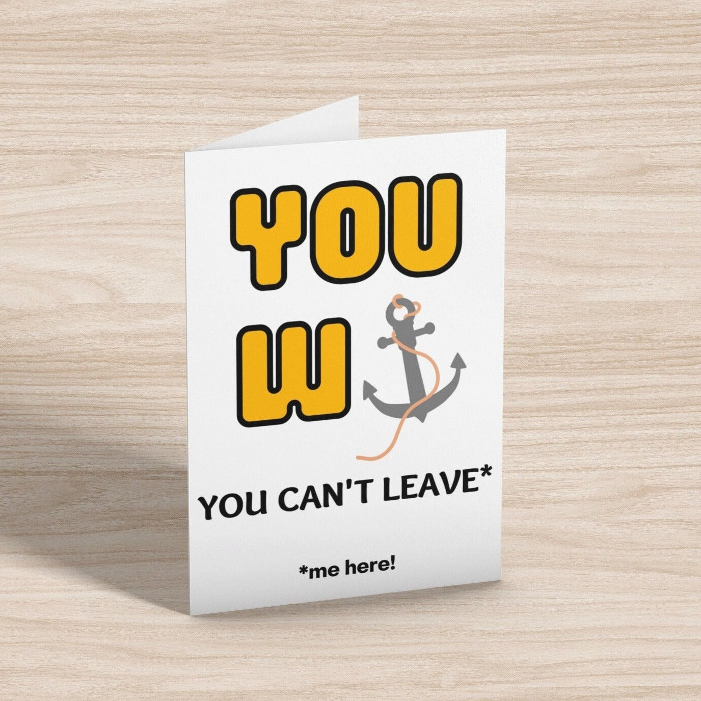You Wanker Leaving Card - Click Of A Button Prints