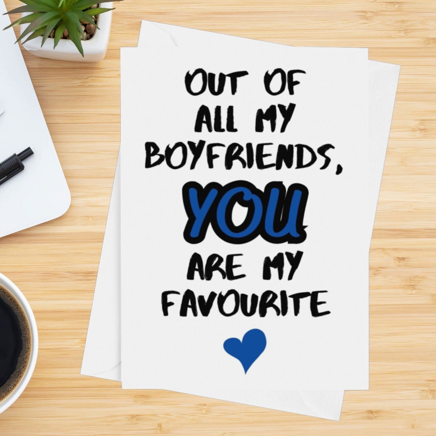 You Are My Favourite Boyfriend Funny Anniversary Card - Click Of A Button Prints