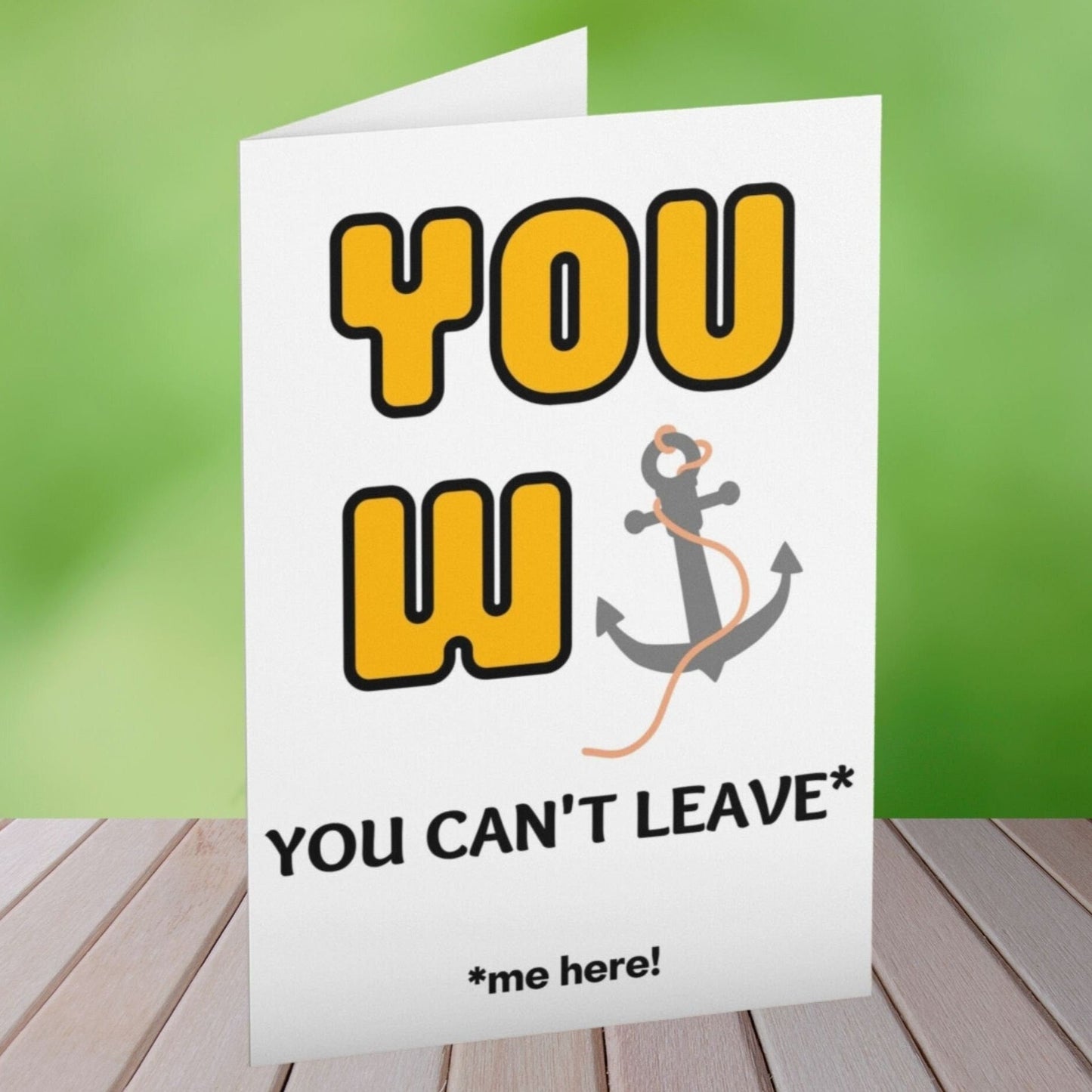 You Wanker Leaving Card - Click Of A Button Prints