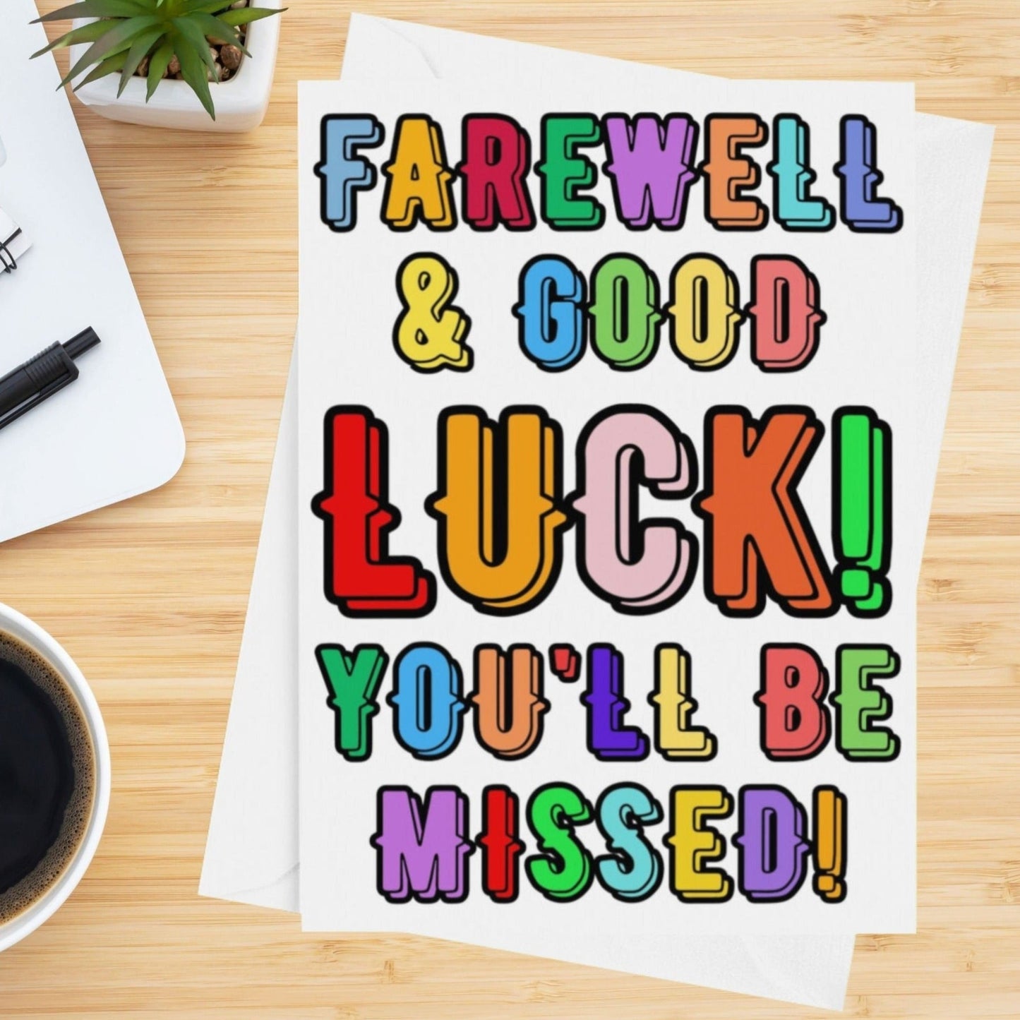 Farewell And Good Luck Leaving Card - Click Of A Button Prints