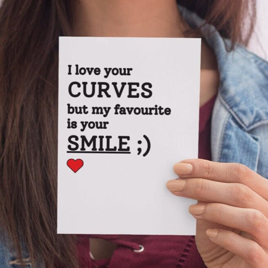 I Love Your Curves Card - Click Of A Button Prints