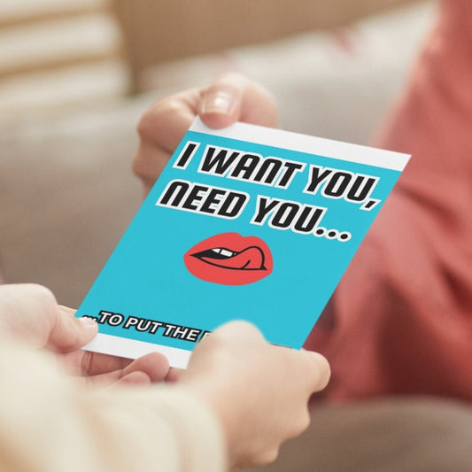 I Want You Need You Anniversary Card - Click Of A Button Prints