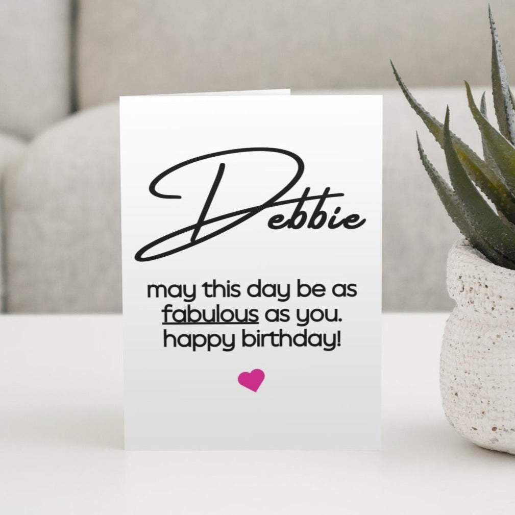 Personalised Fabulous As You Birthday Card - Click Of A Button Prints