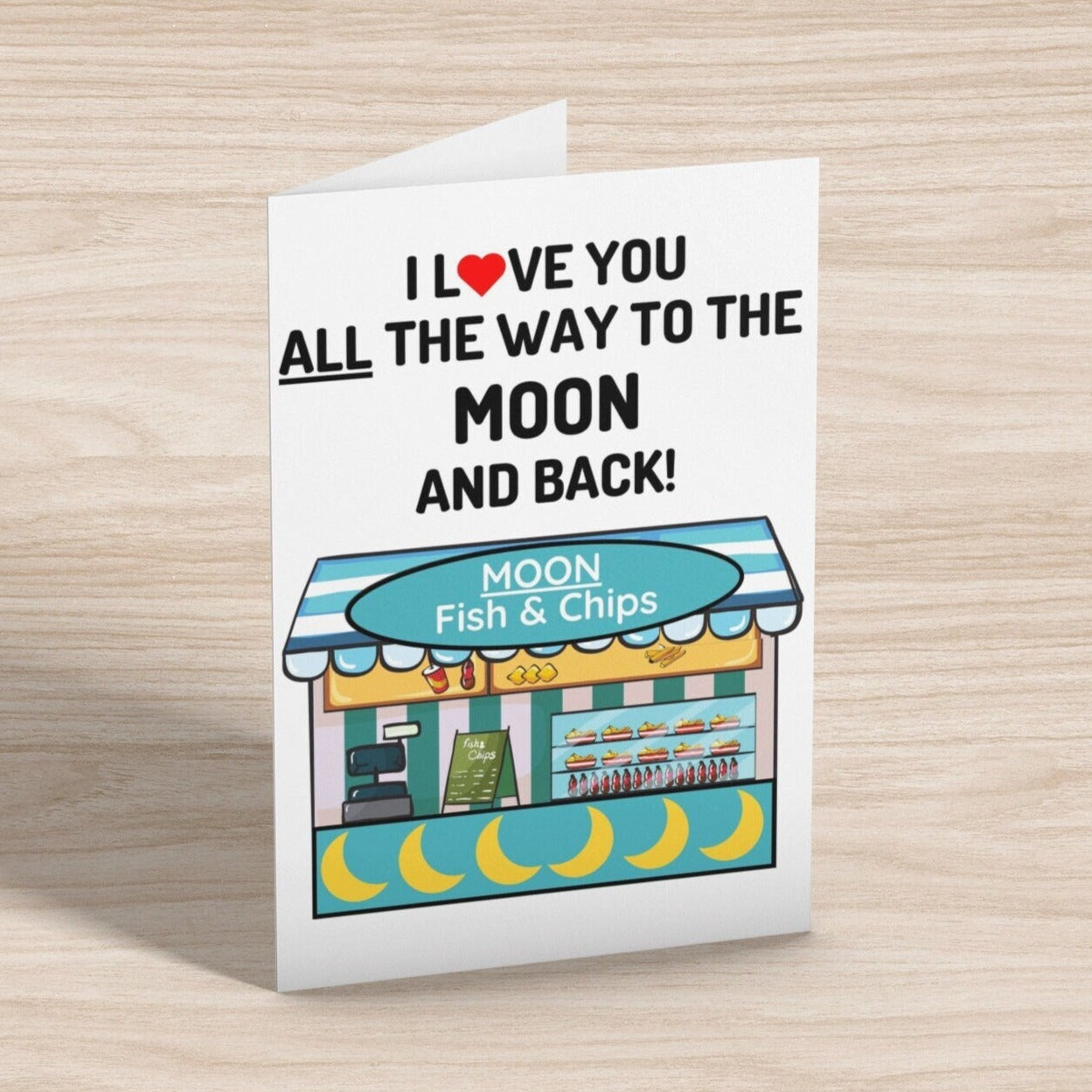 To The Moon And Back Anniversary Card - Click Of A Button Prints