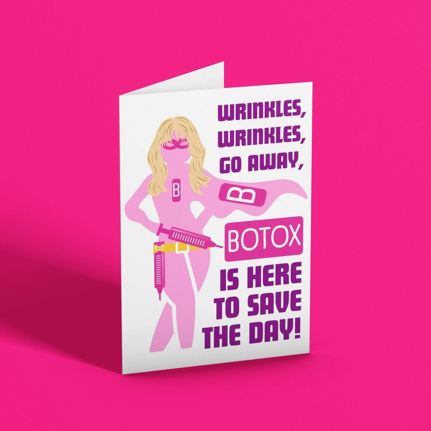 Wrinkles Wrinkles Go Away Botox Birthday Card - Click Of A Button Prints