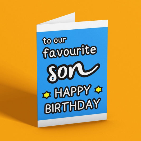 Favourite Son Birthday Card - Click Of A Button Prints