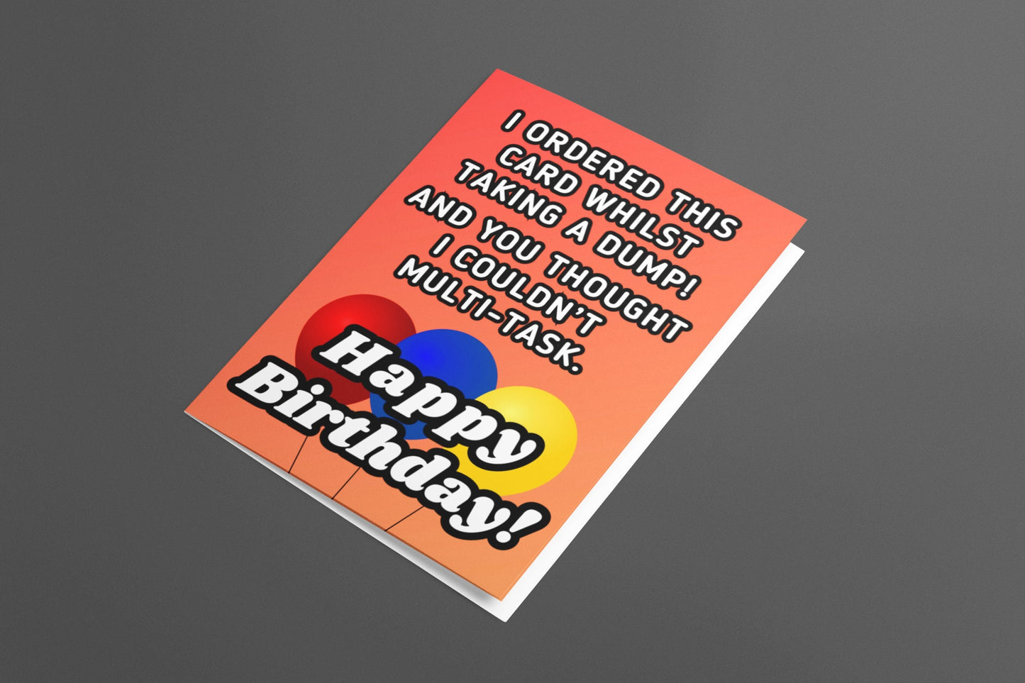 Funny Multi-Task Birthday Card - Click Of A Button Prints