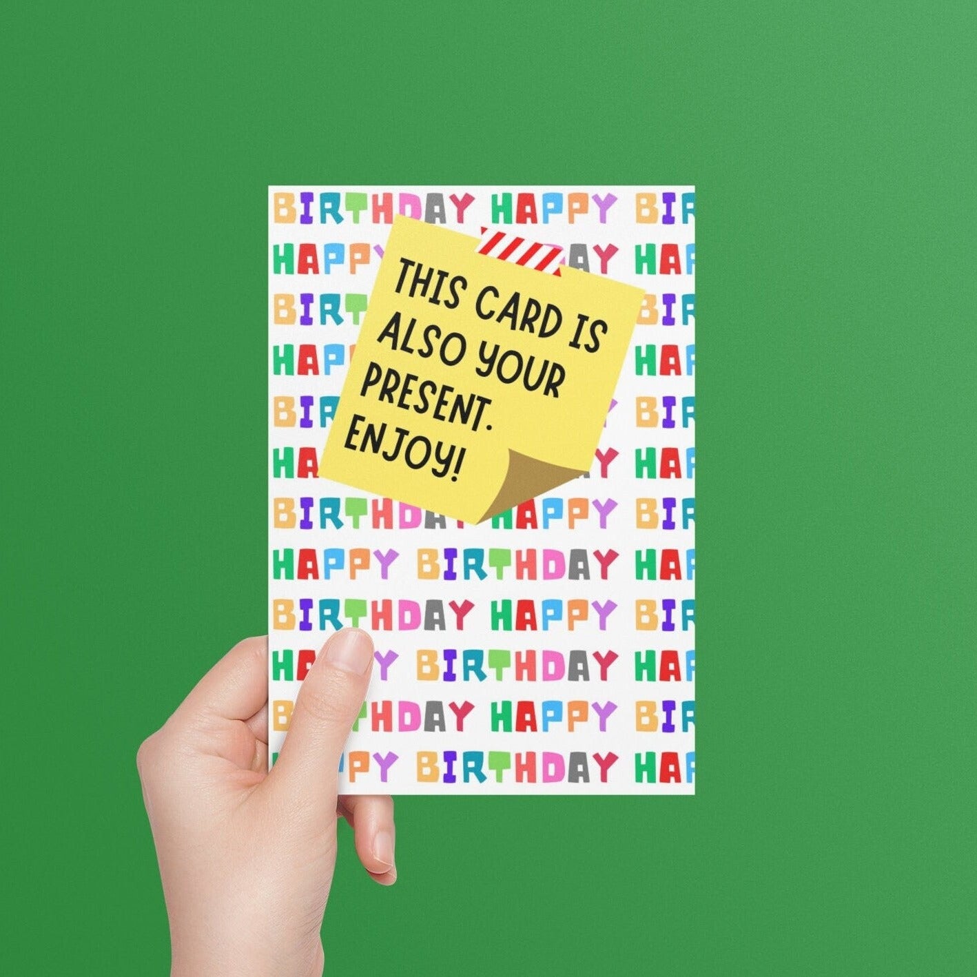 This Card Is Also Your Present Birthday Card - Click Of A Button Prints