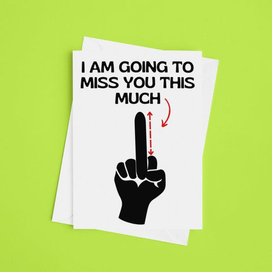 Middle Finger Leaving Card - Click Of A Button Prints