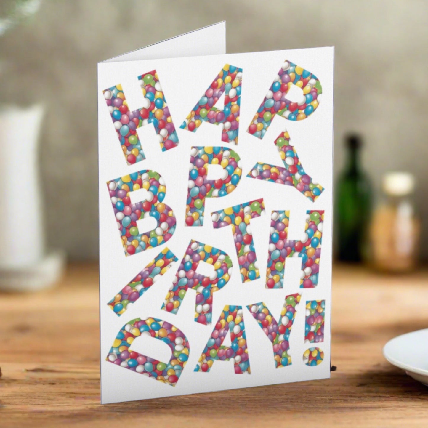 Happy Birthday Balloon Card - Click Of A Button Prints