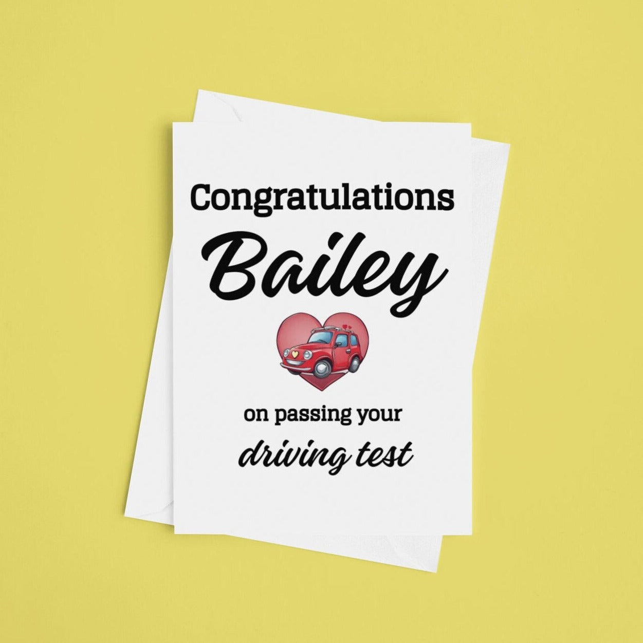 Personalised Name And Pass Date, You Passed Your Driving Test Card - Click Of A Button Prints