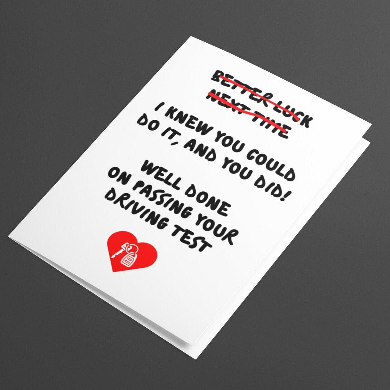 Well Done On Passing Your Driving Test Funny Card - Click Of A Button Prints