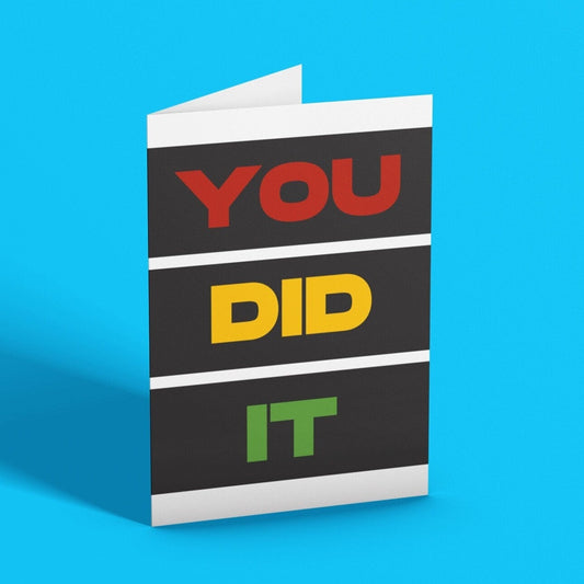 You Did It Traffic Light Card, Passed Driving Test - Click Of A Button Prints