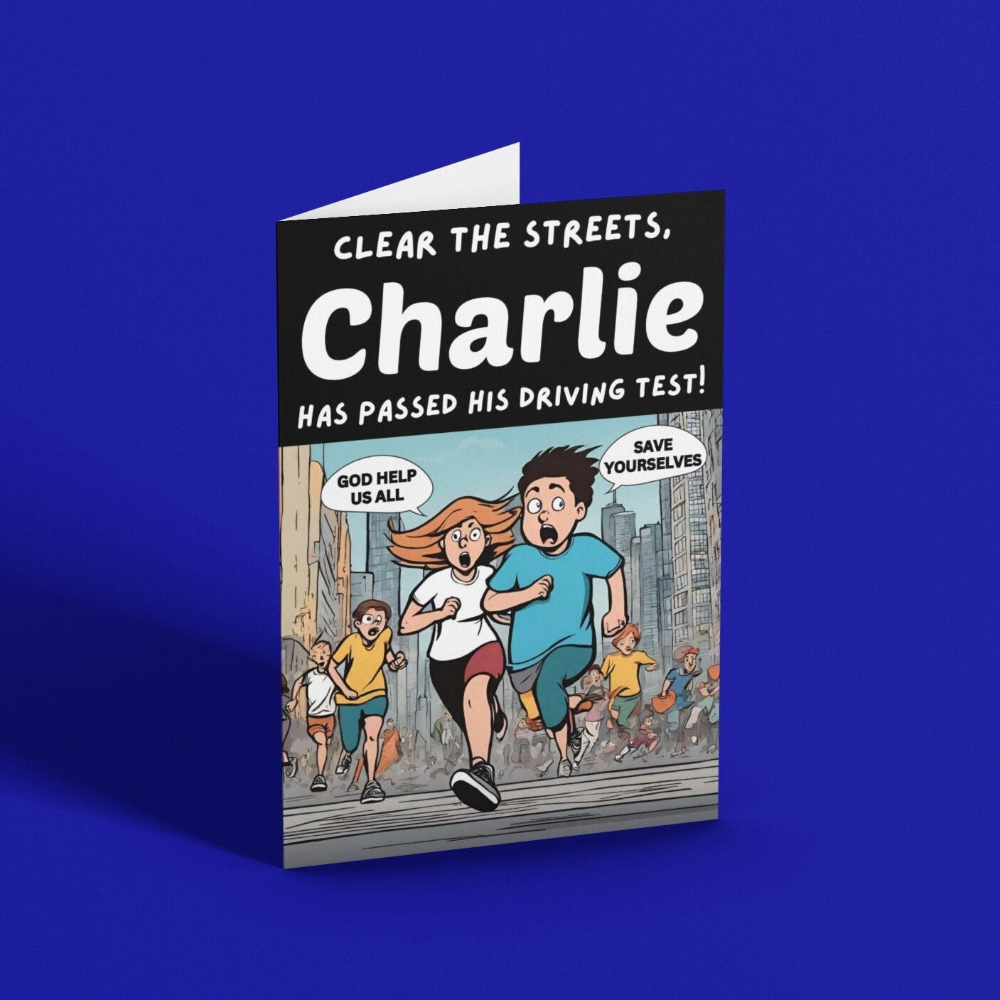 Personalised Clear The Streets Driving Test Card - Click Of A Button Prints