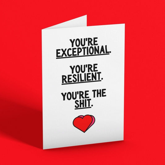 You're The Shit, Best Friend Card - Click Of A Button Prints
