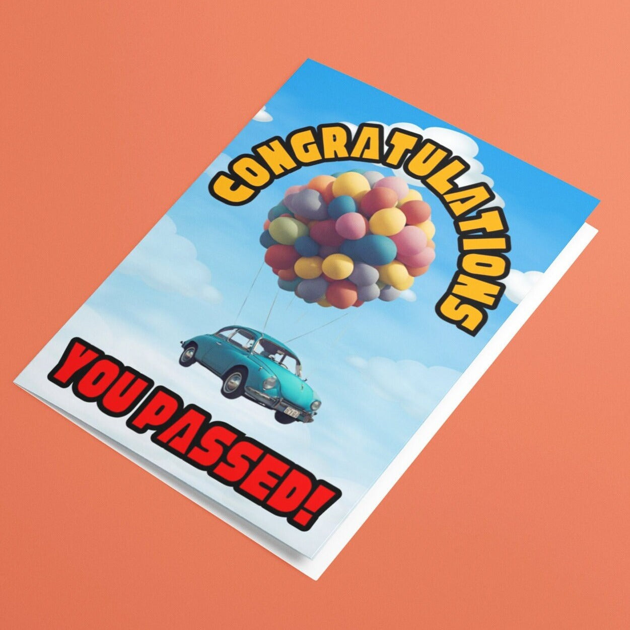 Congratulations You Passed Card, Driving Test Card - Click Of A Button Prints