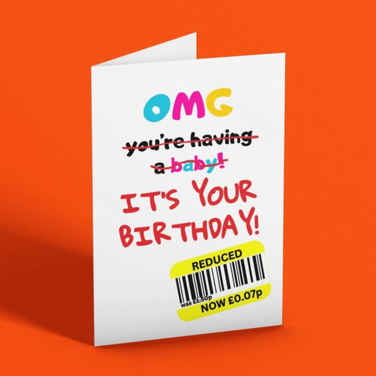 Reduced Sticker It's Your Birthday Card - Click Of A Button Prints