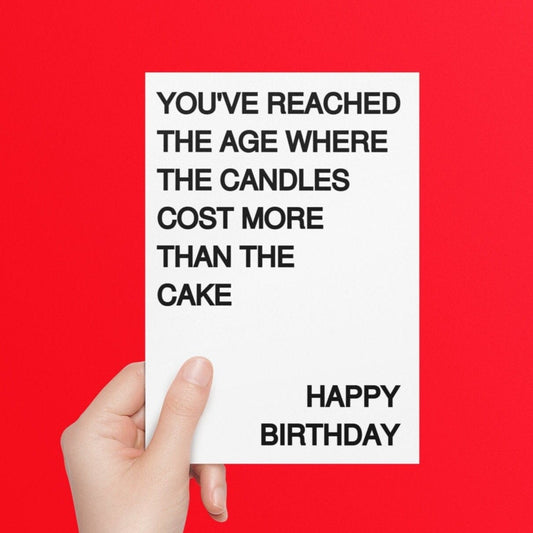 The Candles Cost More Than The Cake Birthday Card - Click Of A Button Prints