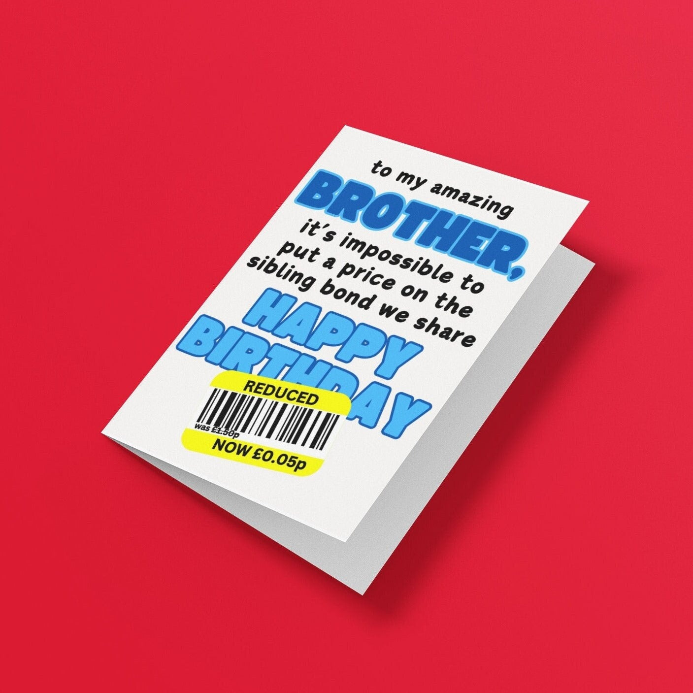 Reduced Sticker Brother Birthday Card - Click Of A Button Prints