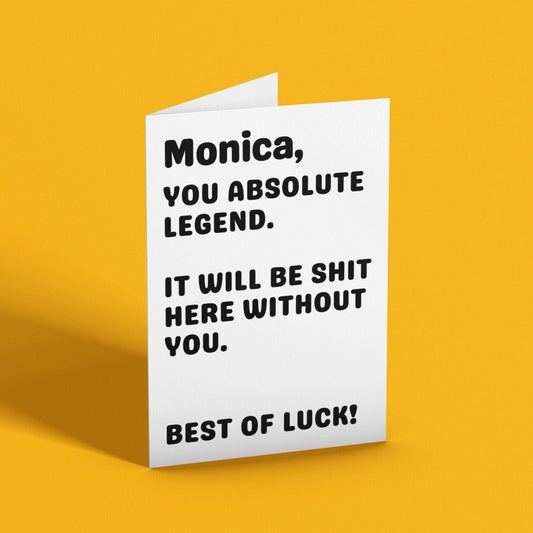 Personalised You Absolute Legend Colleague Best Of Luck Card - Click Of A Button Prints