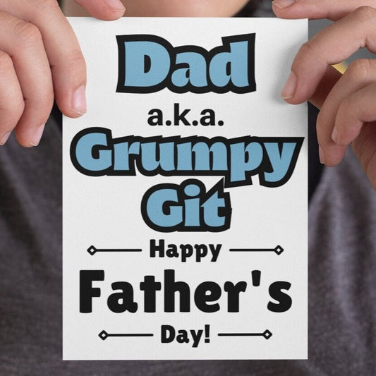 Grumpy Git Happy Father's Day Card - Click Of A Button Prints